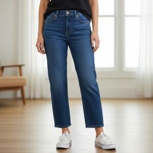 Nicole Miller Blue Denim Straight Leg Boho Jeans 14